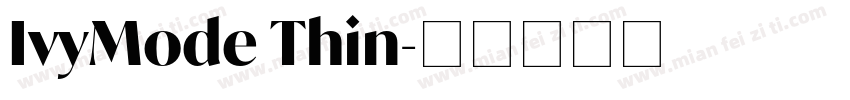 IvyMode Thin字体转换